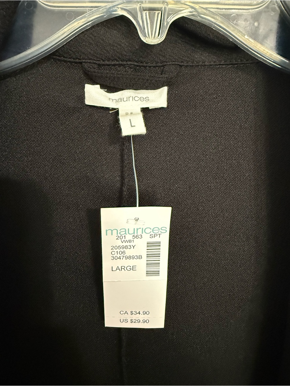 Women’s Black Open-Front Blazer Jacket - Picture 3 of 5